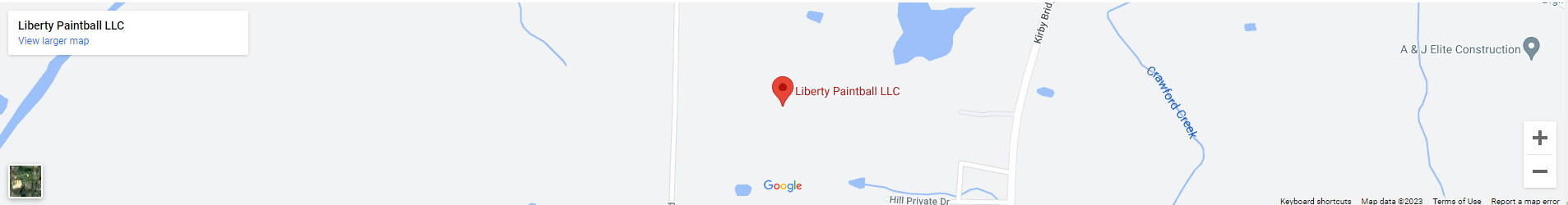 A google map of liberty paintball